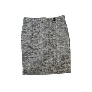 Ann Taylor Textured Black and White Stretch Pencil Skirt, 12 Petite, 89$